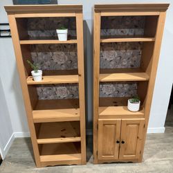 AMPLE Bookcases - sold as a pair - pine - adjustable shelves-  delivery available