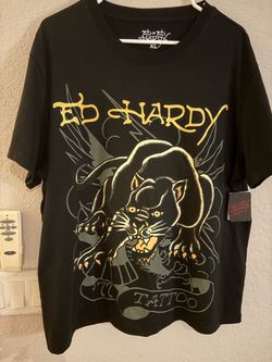 Ed Hardy Black Panther Tattoo Graphic T-Shirt XL