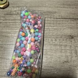 Multiple sizes, glass and plastic beads