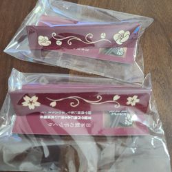 New Japanese Wood Cutlery Rest with Mother of Pearl