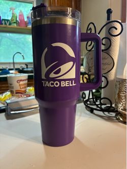 Taco Bell Purple Drinkware Tumbler with Handle and Lid
