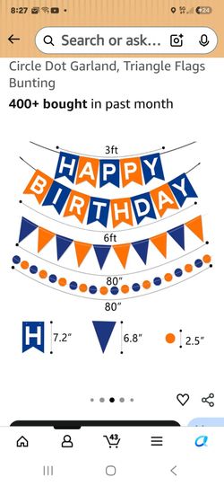 Orange & Blue Birthday Decorations Bundle