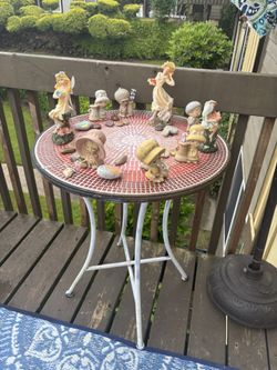 Patio Table , Flower Plant May Be Included 