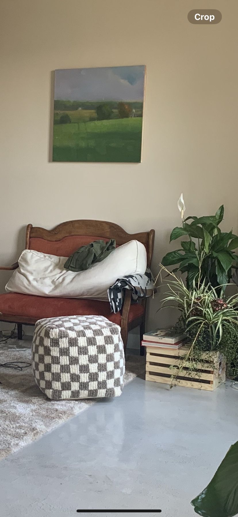 Checkered Pouf