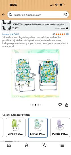 Silla plegable para playa
