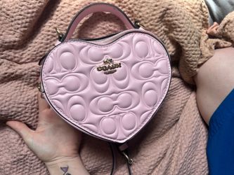 Pink Heart-Shaped Coach Cross Body