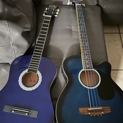 4 String Bass And Guitar Included