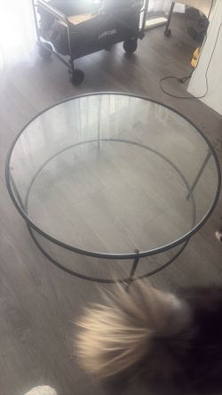 Glass coffee table