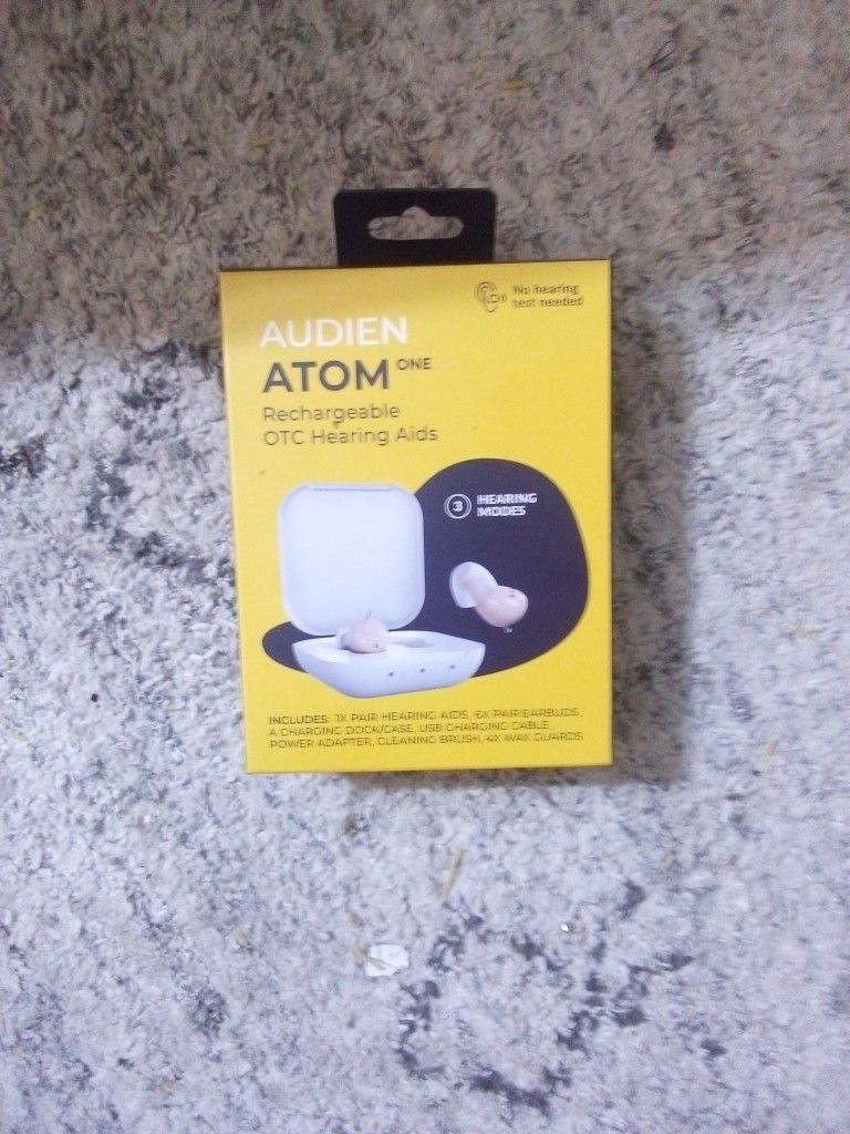 Audien Atom One Rechargeable OTC Hearing Aids