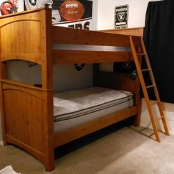 Twin Bunk Beds With Twin Dresser’s And Matching Nightstand