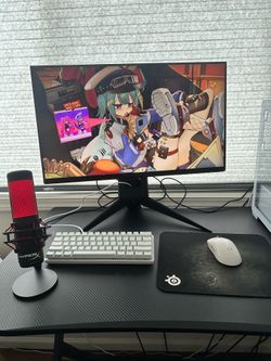 Complete Gaming PC Setup RX 6600 + Alienware Monitor, Desk & Razer/Logitech Gear