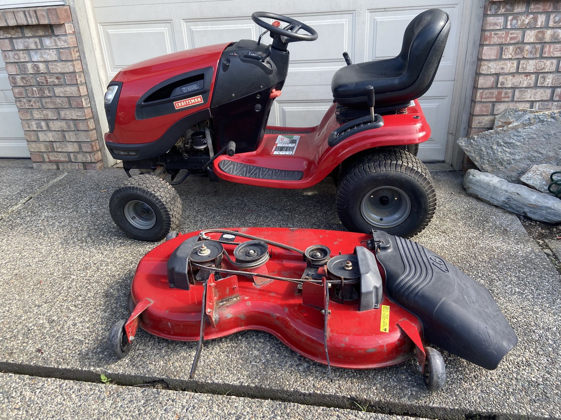 Craftsman YT3000 Riding Mower With A 46” Deck Powered By A Kohler Command 17.5HP Motor