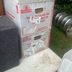 Boxes of office equipment 