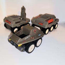 Vintage 80s Coleco Starcom rail gunner and other vehicle.... incomplete 