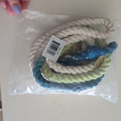 Found My Animal Rope Dog Leash New Blue Green White Ombre