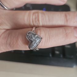 Kendra Scott Silver Heart Ring