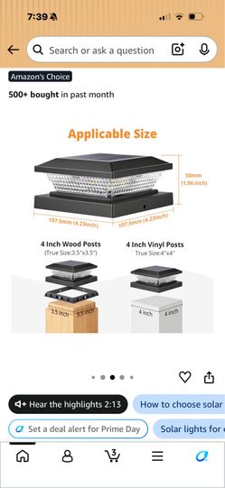 4x4 Solar Post Cap Lights