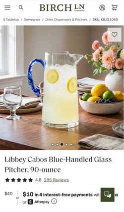 Libbey pitcher
