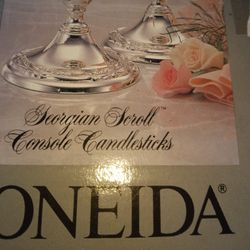 Oneida Silver Plated Candle Stick Holders