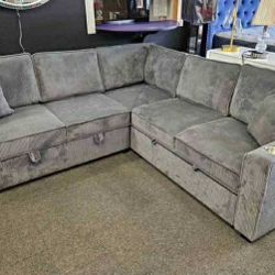 New Sleeper Sectional Sofa Couch Bed! Includes Free Delivery 🚚! 