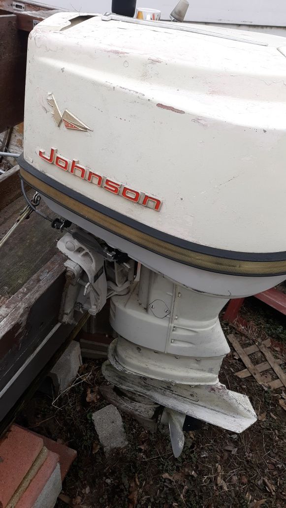Antique Johnson outboard boat motor