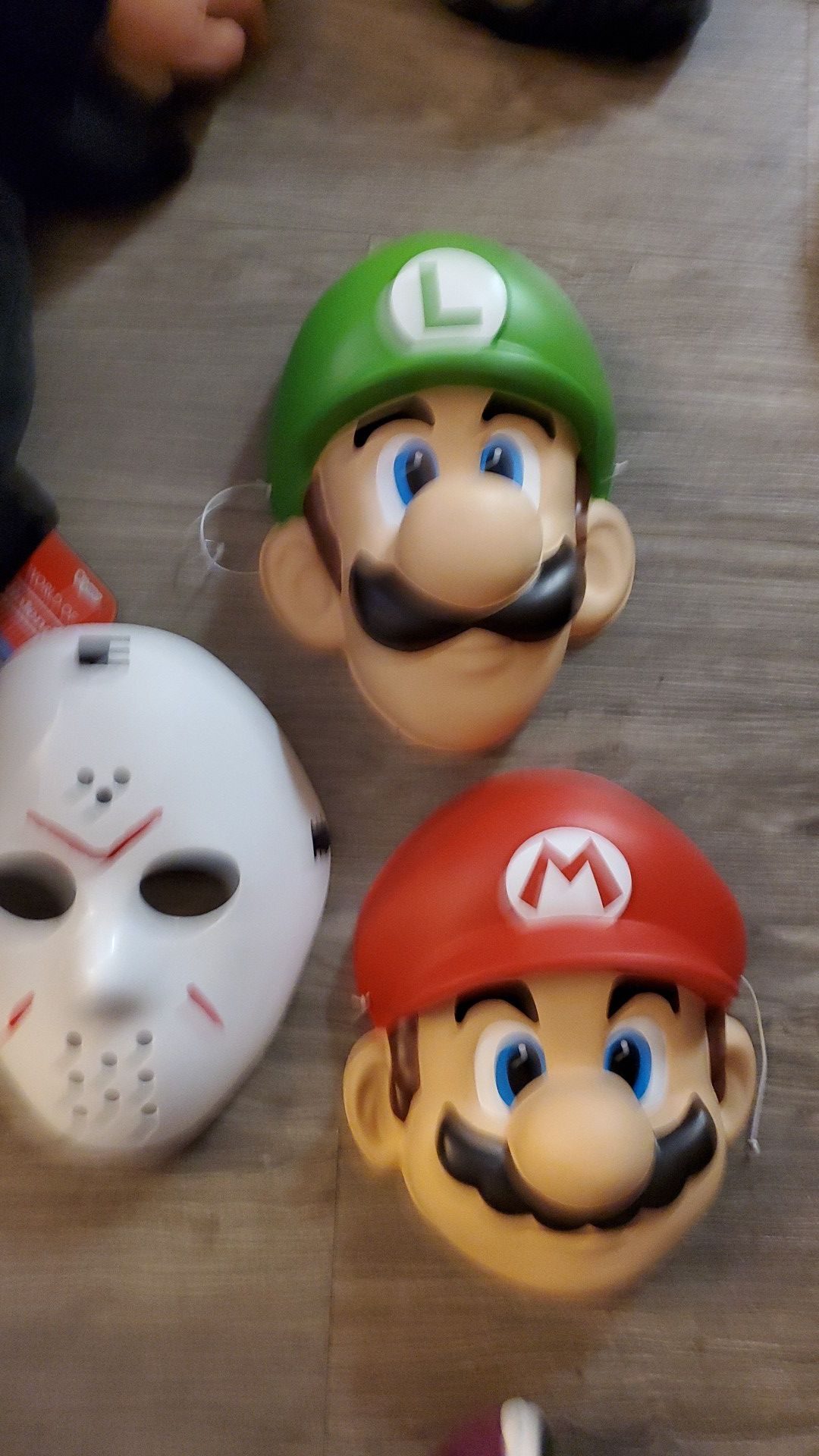Halloween masks Luigi, Mario, Jason