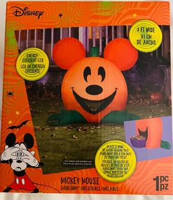 Disney Mickey Mouse Pumpkin air blown inflatable 3ft.