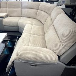 Power Reclining Sectional Sofa with Storage Console