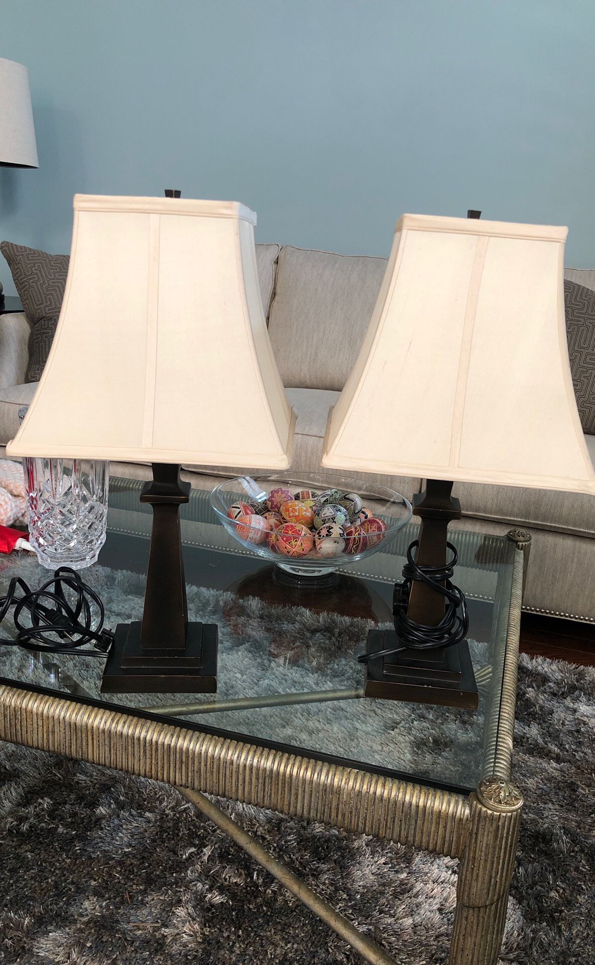 Pottery barn lamps- set of two