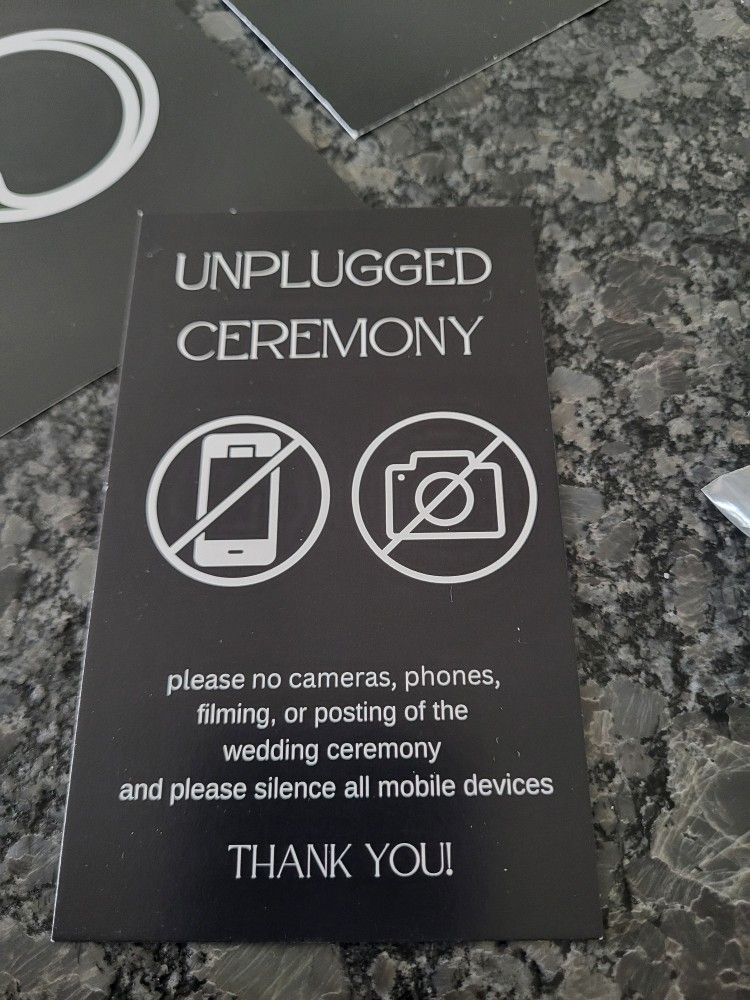 Wedding Unplugged Cards