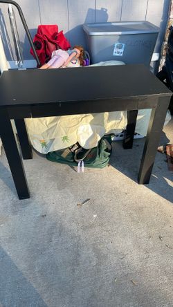 Small Black Desk with Drawer