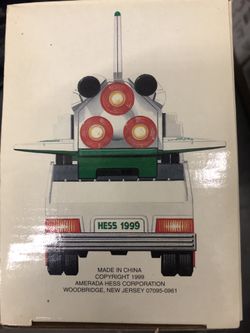 Hess toy truck and space shuttle with satellite 1999