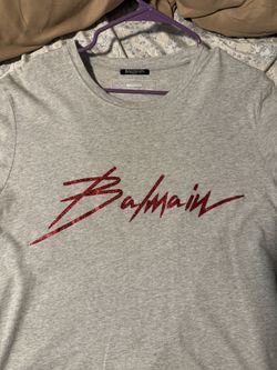 Balmain Glitter Logo tee
