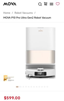 MOVA P10 Pro Ultra Gen2 Robot Vacuum & Mop