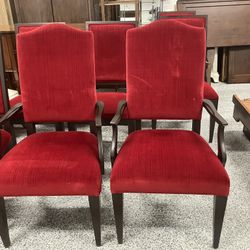 Ethan Allen Velvet Dining Chairs 
