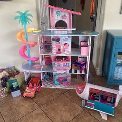 LOL Doll House, Car, Airplane & Dolls
