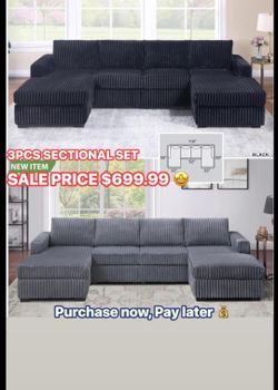 SECTIONAL WITH DOUBLE CHAISE