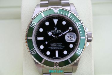 ROLEX SS GREEN SUBMARINER 16610LV 50TH ANNIVERSARY SUB LV M SERIAL NIB - T3089