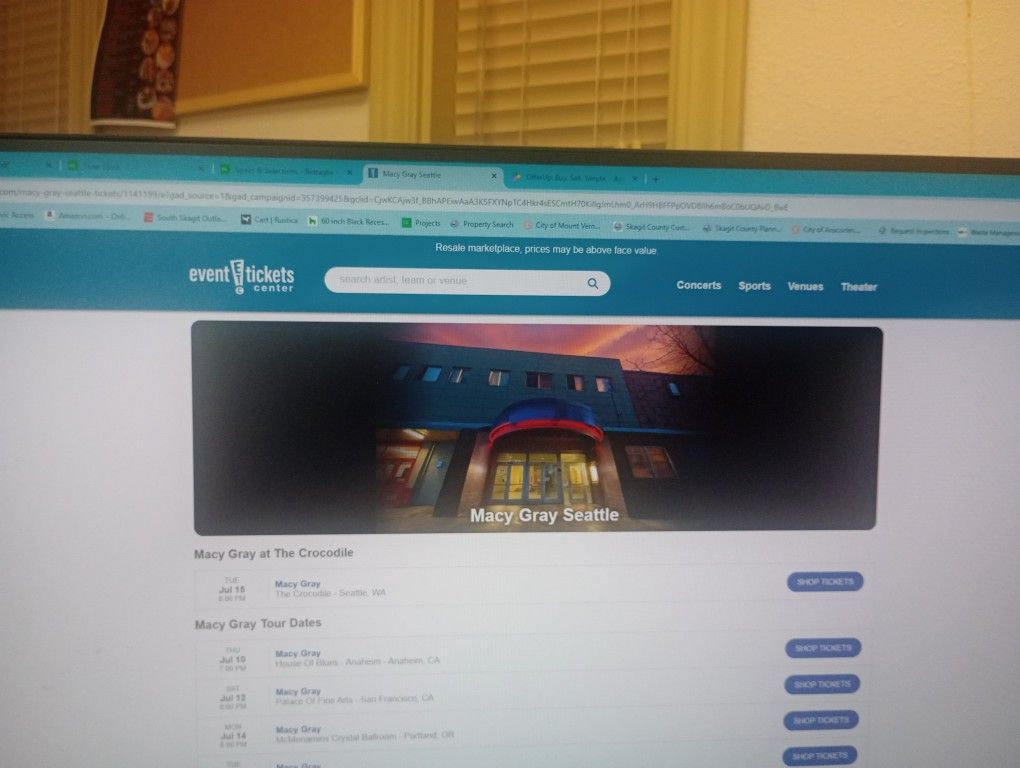 Four Macy Gray Tickets July 15th 8:00 P.M. Crocodile