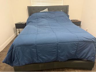 Queen size bed frame and nightstand
