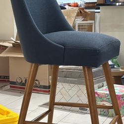 2 Blue Counter Height Stools