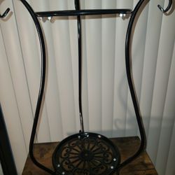 2 Tier Black Planter Stand
