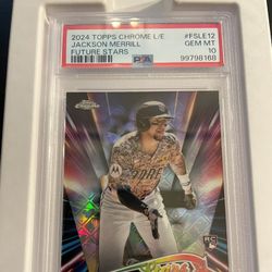 2024 Topps Chrome Logofractor Jackson Merrill PSA 10 RC