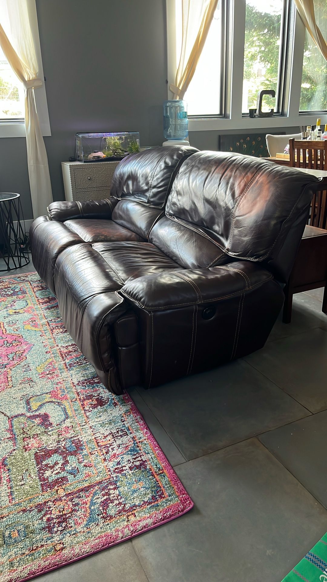 Leather Recliner Couch