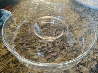Princess House Glass Chips And Dip Platter