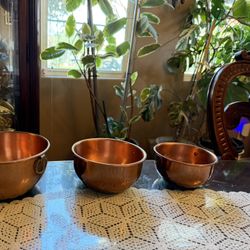 Copper Mixing Bowls