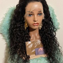24 Inch Water Wave Lace Front Wig 