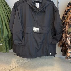 Pro club Metallic Nylon Black Pullover Windbreaker