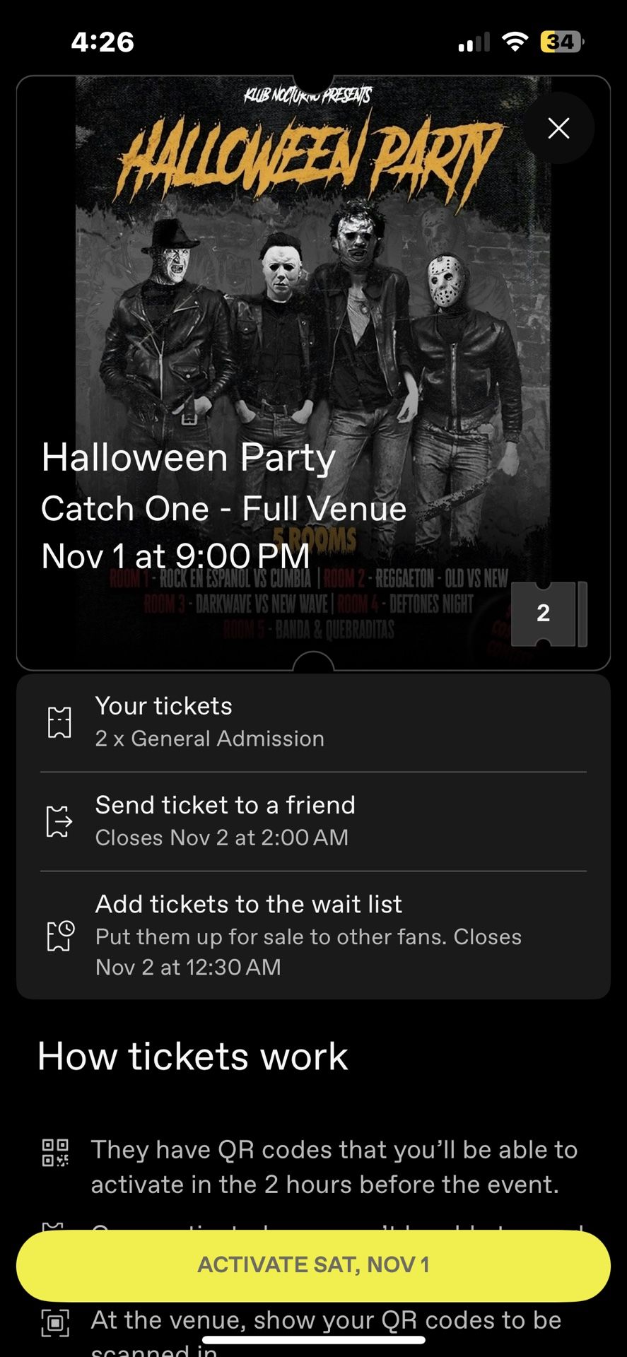 KLUB NOCTURNO TICKETS