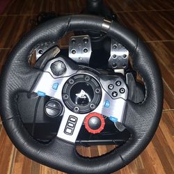 Logitech g29 with shifter and pedals and wheel